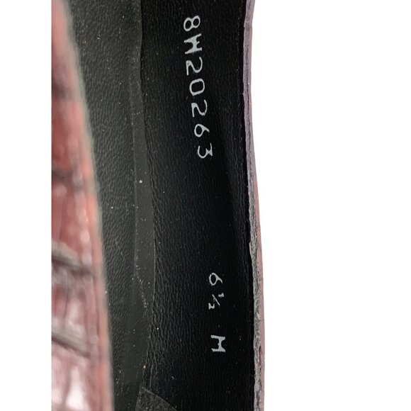 Rare VTG Stuart Weitzman Lizard Embossed Leather Mid Heels 6.5M Pump Shoes 8765 - Picture 6 of 13